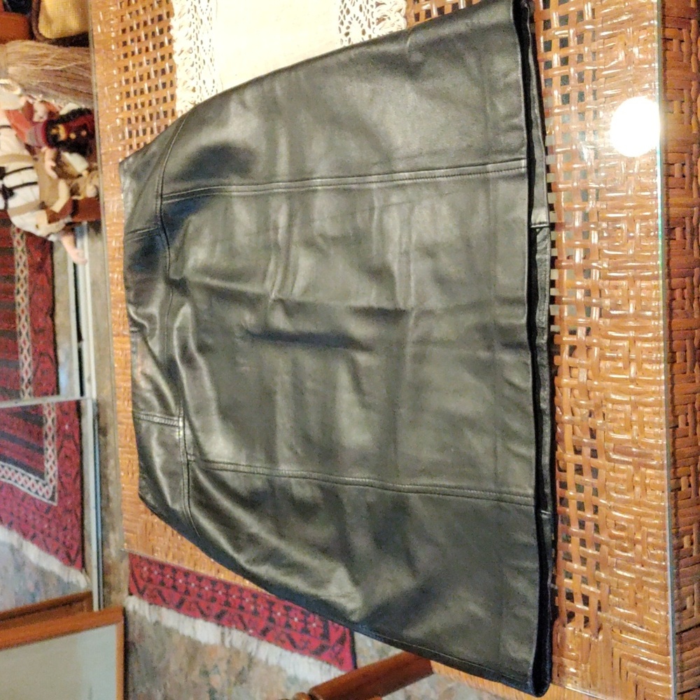 Vintage 100% soft leather skirt.